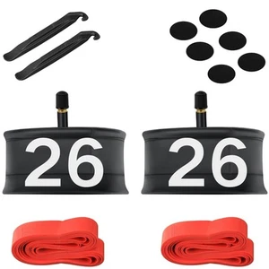 2-Pack Heavy Duty 26-inch Bike Tube with Strong Airtightness and Puncture Res - Picture 1 of 8