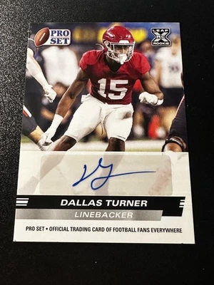 2022 Leaf Pro Set Rookie Dallas Turner Auto. - Image 1 of 2