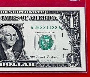 1988 $1 DOLLAR BILL ( BOSTON A ) Block A-A UNCIRCULATED - Picture 1 of 3