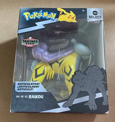 Jazwares Pokemon Select Raikou 铰接人偶 全新带盒 教练团队系列 2023 — 第 1/4 张图片