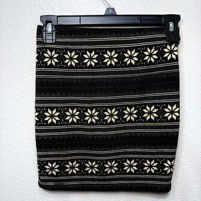 Minifalda Negra Copo de Nieve Navidad Jrs Mujer Nollie Poli Spandex Pequeña Elastizada Foto 1 de 4