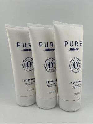 Gillette Pure Shave Cream for Men 170g. (3-Pack) - Image 1 of 4