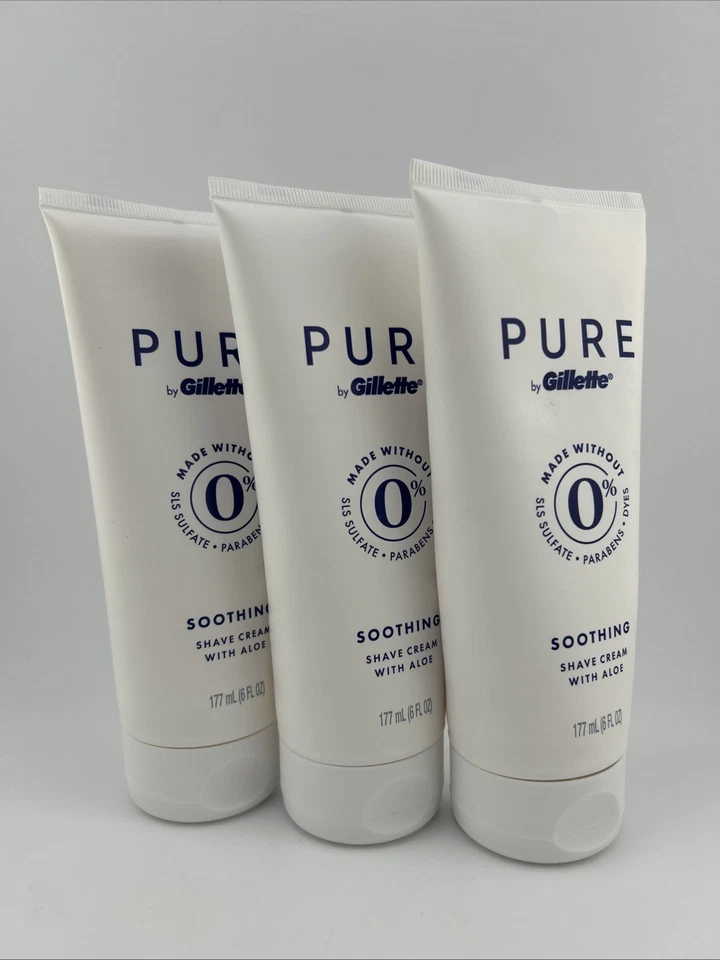 Gillette Pure Shave Cream for Men 170g. (3-Pack) - Image 1 of 4
