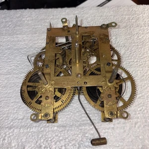 E.N. Welch Black Mantle Clock Movement - Ca. 1900- 8 Day Time & Strike - B# 175 - Picture 1 of 6