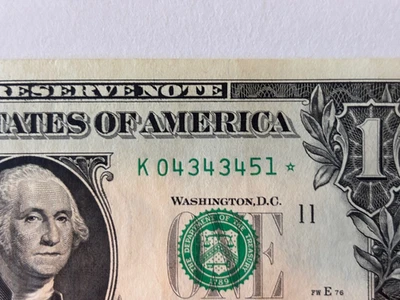 2021  DUPLICATE REPLACEMENT STAR $1.00 BILL |  DALLAS, TX #B04343451*  FREE SHIP - Image 1 of 3