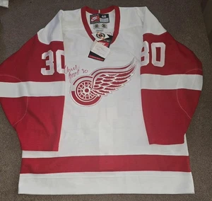 Nueva con etiquetas Camiseta Nike Chris Osgood Detroit Redwings AUTOGRAFIADA Auténtica Talla 48 - Imagen 1 de 8