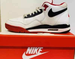Size 13 - Nike Flight Legacy Red-white Mens Basketball - Picture 1 of 15