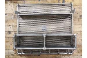 Industrial wall unit with hooks 61cm wide - Picture 1 of 1