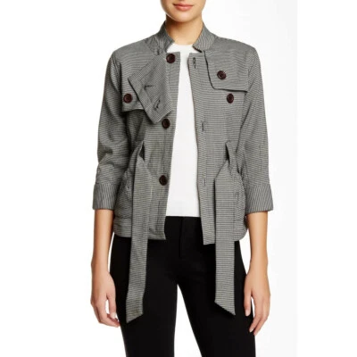 NWT Womens Size Large Vertigo Paris Mandarin Collar Houndstooth Jacket $260 - Image 1 of 3