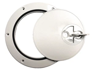 Nuova Rade round inspection hatch 185mm / 235mm for boat / caravan / RV - white - Imagen 1 de 6
