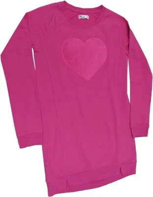 Epic Threads Girls' Long sleeve Sweatshirt Pink Heart Medium 54-56" 63-74lbs - Image 1 of 3