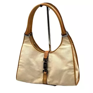 Gucci Shoulder Bag Jackie Canvas Brown Authentic - Picture 1 of 23