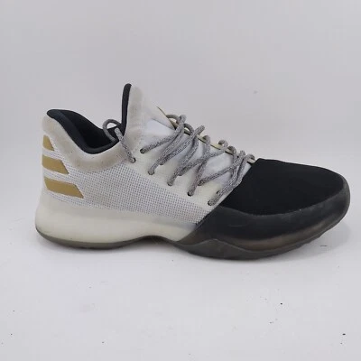 Adidas James Harden Volume 1 Boost White Black Gold Mens 6.5  BY3481 - Image 1 of 4