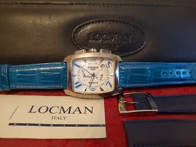 LOCMAN Italia Titanio Cronógrafo Cuarzo Fecha Reloj Hombre Technoraso WR Nuevo Batt Foto 1 de 4