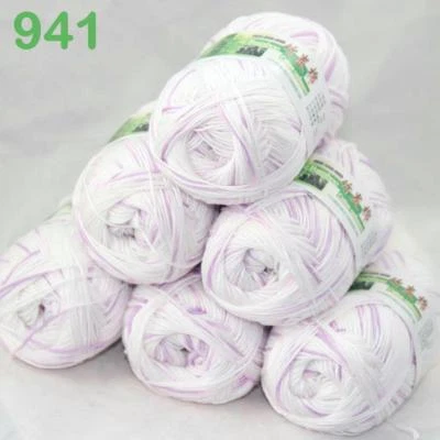 Venta Nuevo 6 madejas x 50gr suave bambú algodón bebé mantones tejidos a mano hilo de ganchillo 41 Foto 1 de 4