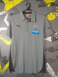 Newcastle United Training Jersey Football Polo Shirt Gray Puma Mens Size M ig93 - Picture 1 of 11