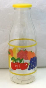 Vintage Jeannette Glass Victory Mfg Co Decorative Fruit Juice Beverage Bottle - Picture 1 of 10