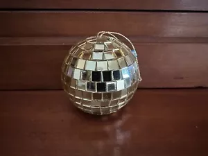 Northlight 2,5" Durchmesser Discoball Christbaumschmuck, goldene Spiegel - Bild 1 von 1