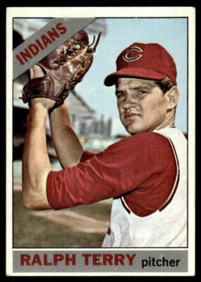 1966 Topps Baseball Card Ralph Terry D Cleveland Indians #109 - Image 1 of 2