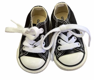 Converse Black All Star Low Top Shoes Sneakers Baby Infant Boys Unisex Girls  2  - Picture 1 of 8