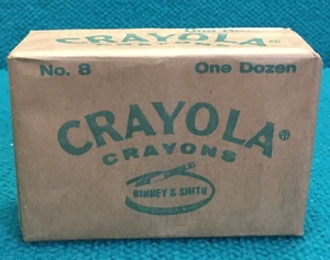 1950s-60s Vintage : CRAYOLA CRAYONS "One Dozen" SCHOOL TEACHER Pack No. 8 - Picture 1 of 6