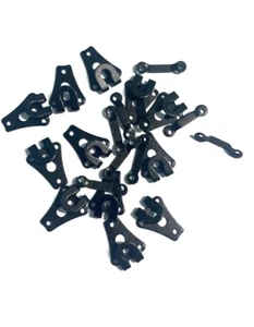10X Large Hook and Bar Fastener Black Trouser Skirt Tunic Waistband - Picture 1 of 3