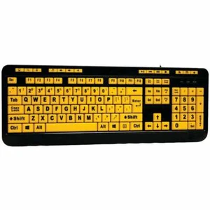 Adesso AKB-132UY EasyTouch 132 Luminous Large-Print Desktop Keyboard - Picture 1 of 4