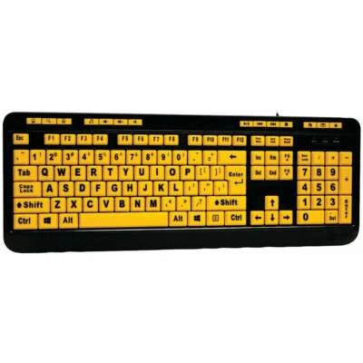 Adesso AKB-132UY EasyTouch 132 Luminous Large-Print Desktop Keyboard - Image 1 of 4