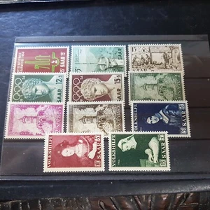 SAARLAND JAHRGANG 1956 KOMPLETT NR 368-378 POSTFRISCH** - Bild 1 von 1