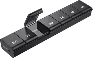 AUVON Tablettenbox 7 Tage, Pillendose mit verbessertem offenem Design, Tablette - Bild 1 von 8