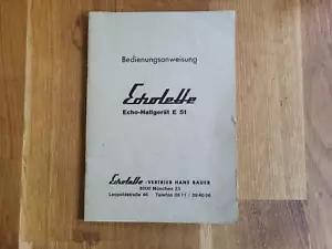 Echolette E51 Anleitung user manual - Bild 1 von 4