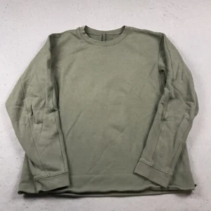 Sudadera Lululemon Para Hombre Grande Verde Terry Francés Cuello Redondo Gimnasio Yoga Logo Activo - Imagen 1 de 10