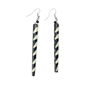 Africa Ethnic Handmade Batik Bovine Bone Earrings - Unique African Jewelry - Picture 1 of 4