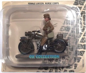 SOLDATINO IN MOTO scala 1/32 (54 mm) : FEMALE LIAISON NURSE CORPS ROYAL ENFIELD. - Imagen 1 de 1