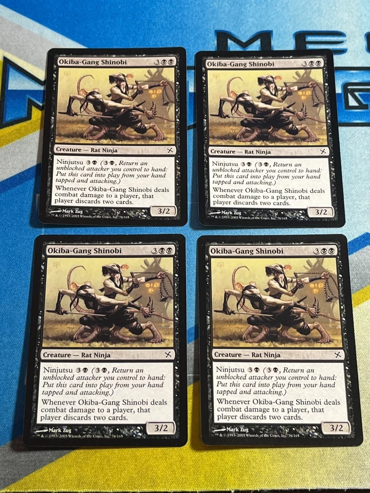Magic the Gathering MTG Betrayers of Kamigawa OKIBA-GANG SHINOBI x4 - Image 1 of 1