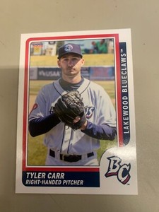 Tyler Carr 2019 Lakewood Blue Claws Team Card