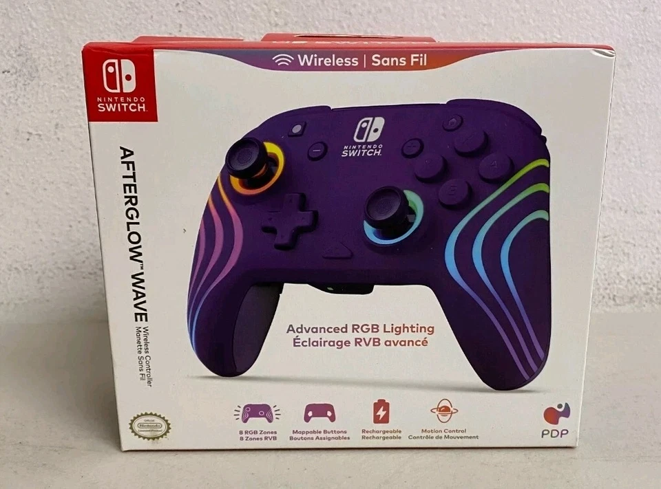 PDP - Afterglow Wave Wireless RGB Gaming Pro Controller for Nintendo Switch
