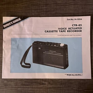 Realistic Manual CTR-85 Voice Actuated Cassette Tape Recorder Instructions [M1] - Picture 1 of 2