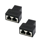 2* Rj45 Splitter Adapter 1 To 2 Ways Dual Female Port Cat5/Cat 6 Lan Ethernet A