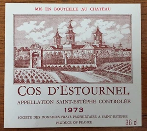 Etikett Château Cos D’Estournel 1973 - 36 cl - Bild 1 von 1