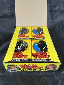 Dick Tracy Movie Trading Cards & Stickers Topps 1990 Complete Box 36 Packs RC