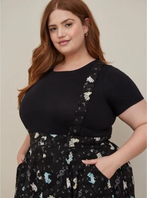 Torrid Disney Aristocats Skortall Challis Negro Nuevo con Etiquetas Nuevo 0X Foto 1 de 4