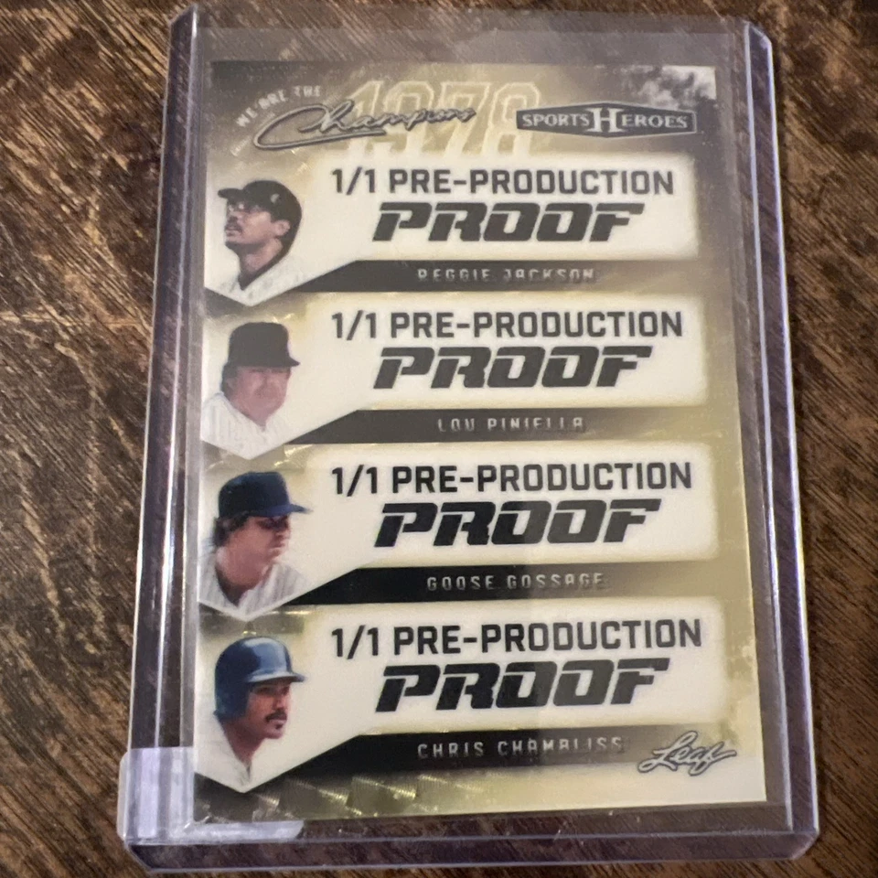 2025 Leaf Metal Champions Sports Heroes Jackson, Pinella, +2.  Superfractor 1/1* Foto 1 de 2