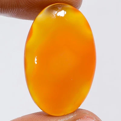 100% Natural Carnelian Oval Shape Cabochon Gemstone 26 Ct. 27X17X5 mm EE-51286 - Image 1 of 2