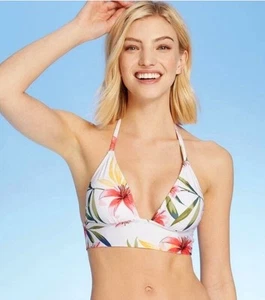 Damen Shade & Shore Long Line Triangel Neckholder Bikini Oberteil Größe M Neu mit Etikett - Bild 1 von 6