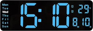 iTOMA Digital Clock 13 Inch Large LED Display Wall Clock for Living Room Decorat - Picture 1 of 7