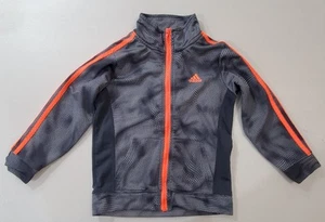 ADIDAS Boys Size 7 Gray Full Zip Athletic Jacket - Picture 1 of 5