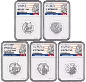 Presale 2025 S Silver Quarters Set 25C 10 Coin Proof NGC PF70 UC First Releases - Picture 1 of 1