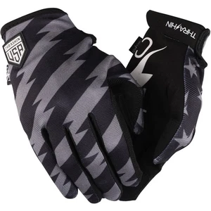 Thrashin Supply Black/Gray Stars & Bolts Stealth Gloves - 3301-4667 - Picture 1 of 4
