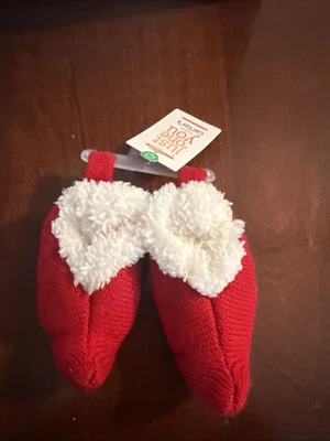 Красные рождественские тапочки Carter's Infant Elf размер для новорожденных новые - Изображение 1 из 3
